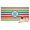 Retro Horizontal Stripes Dog Towel (Personalized)