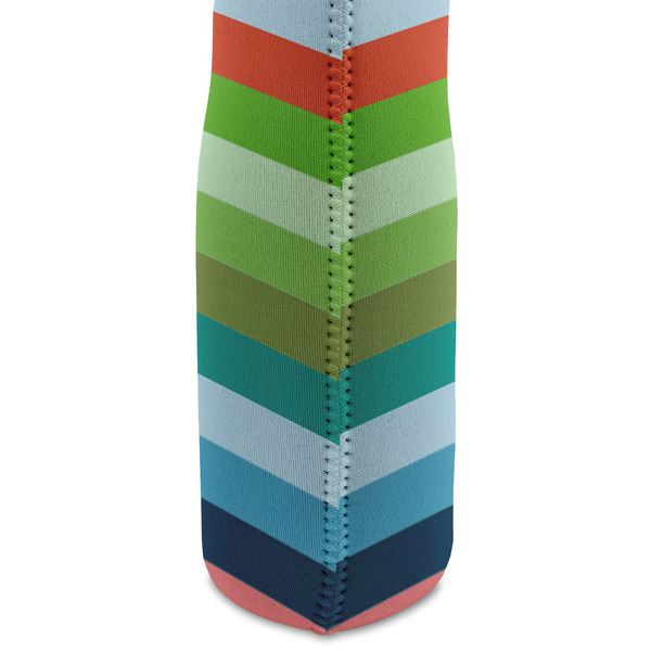 Retro Horizontal Stripes Double Wine Tote - DETAIL 2 (new)