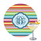 Retro Horizontal Stripes Drink Topper - Large - Single with Drink