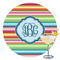 Retro Horizontal Stripes Drink Topper - XLarge - Single with Drink