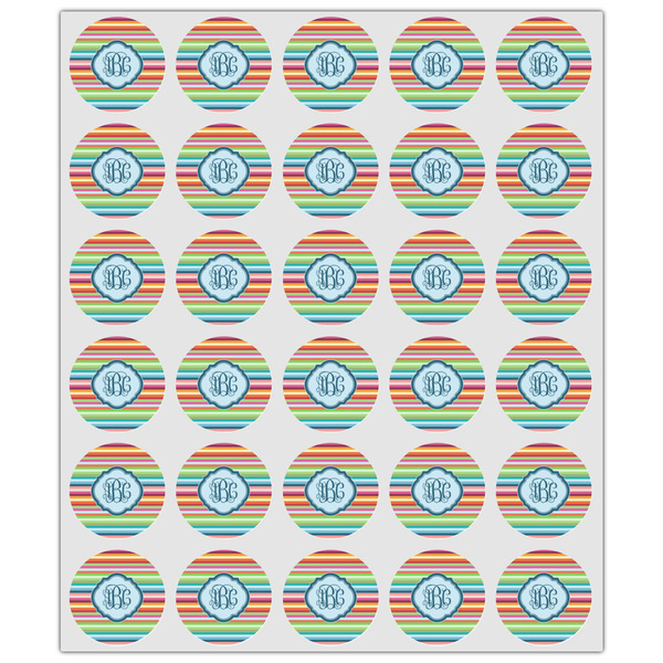 Retro Horizontal Stripes Drink Topper - XSmall - Set of 30