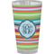 Retro Horizontal Stripes Pint Glass - Full Color - Front View