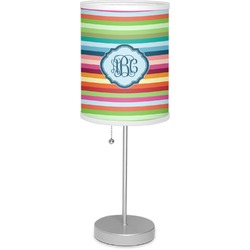 Retro Horizontal Stripes Lamp with Drum Shade (Personalized)