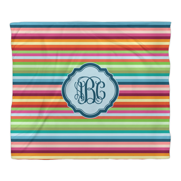 Retro Horizontal Stripes Duvet Cover - King - Front