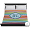 Retro Horizontal Stripes Duvet Cover - King (Personalized)