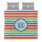 Retro Horizontal Stripes Duvet Cover Set - King - Alt Approval