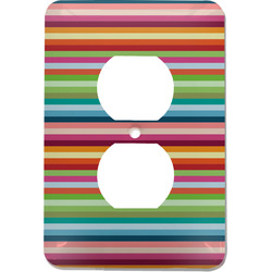 Retro Horizontal Stripes Electric Outlet Plate