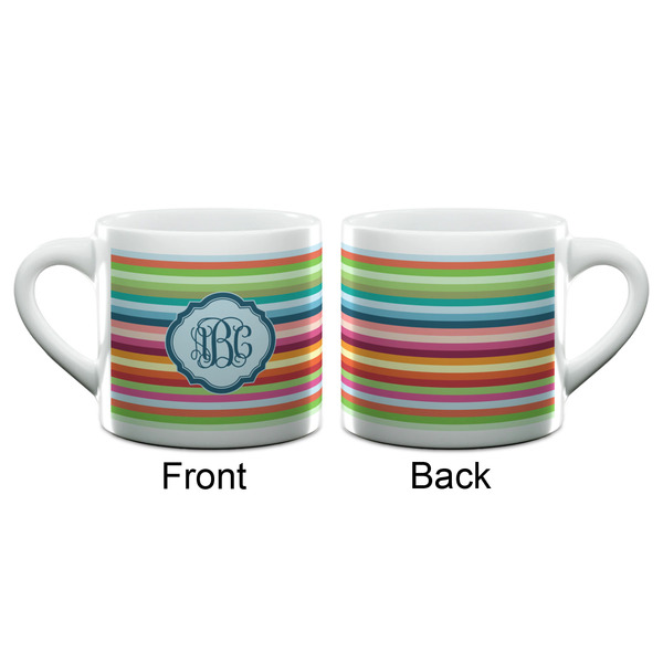 Retro Horizontal Stripes Espresso Cup - 6oz (Double Shot) (APPROVAL)