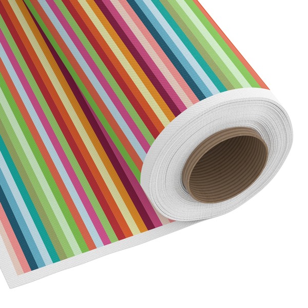 Custom Retro Horizontal Stripes Fabric by the Yard - Cotton Twill