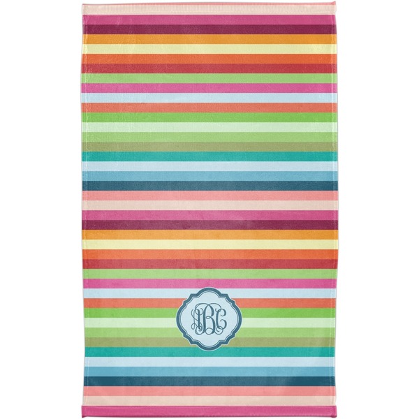 Retro Horizontal Stripes Finger Tip Towel - Full View