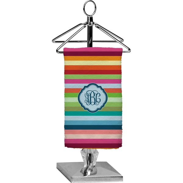 Custom Retro Horizontal Stripes Finger Tip Towel - Full Print (Personalized)