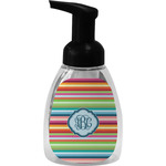 Retro Horizontal Stripes Foam Soap Bottle - Black (Personalized)