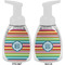 Retro Horizontal Stripes Foam Soap Bottle Approval - White