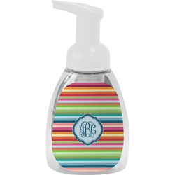 Retro Horizontal Stripes Foam Soap Bottle (Personalized)