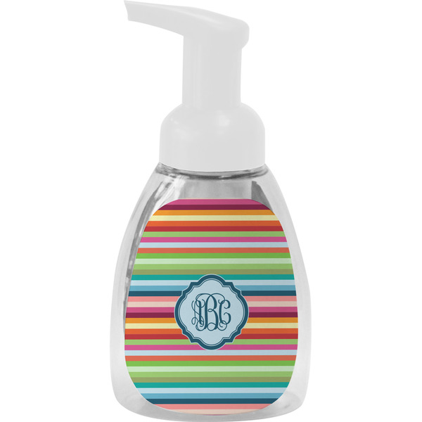 Custom Retro Horizontal Stripes Foam Soap Bottle (Personalized)
