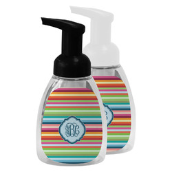 Retro Horizontal Stripes Foam Soap Bottle (Personalized)