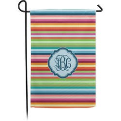 Retro Horizontal Stripes Garden Flag (Personalized)