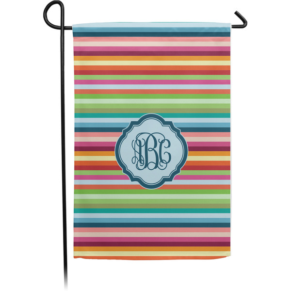 Custom Retro Horizontal Stripes Garden Flag (Personalized)