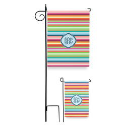 Retro Horizontal Stripes Garden Flag (Personalized)