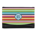 Retro Horizontal Stripes Genuine Leather Women's Wallet - Small (Personalized)