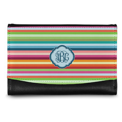 Retro Horizontal Stripes Genuine Leather Women's Wallet - Small (Personalized)