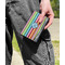 Retro Horizontal Stripes Genuine Leather Womens Wallet - In Context