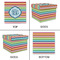 Retro Horizontal Stripes Gift Boxes with Lid - Canvas Wrapped - Large - Approval