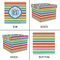 Retro Horizontal Stripes Gift Boxes with Lid - Canvas Wrapped - Small - Approval
