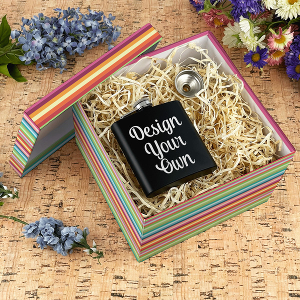 Retro Horizontal Stripes Gift Boxes with Lid - Canvas Wrapped - X-Large - In Context