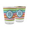 Retro Horizontal Stripes Glass Shot Glass - 1.5 oz (Personalized)