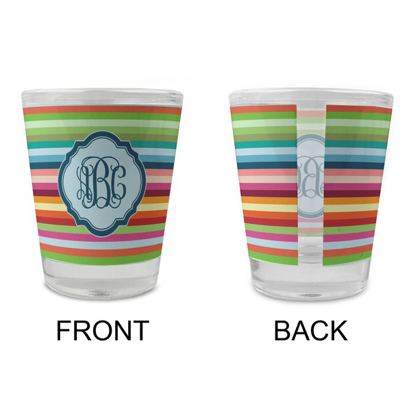Retro Horizontal Stripes Glass Shot Glass - Standard - APPROVAL