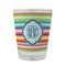 Retro Horizontal Stripes Glass Shot Glass - 1.5 oz - Set of 4 (Personalized)