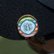 Retro Horizontal Stripes Golf Ball Marker Hat Clip - Gold - On Hat