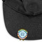 Retro Horizontal Stripes Golf Ball Marker Hat Clip - Main - GOLD