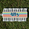 Retro Horizontal Stripes Golf Tees & Ball Markers Set (Personalized)