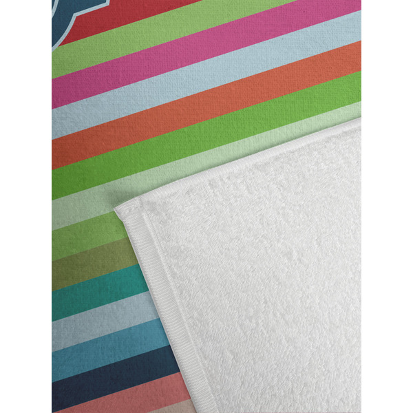 Retro Horizontal Stripes Golf Towel - Detail