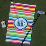 Retro Horizontal Stripes Golf Towel Gift Set (Personalized)