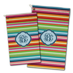 Retro Horizontal Stripes Golf Towel - Poly-Cotton Blend w/ Monograms
