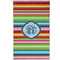 Retro Horizontal Stripes Golf Towel - Poly-Cotton Blend - Small w/ Monograms
