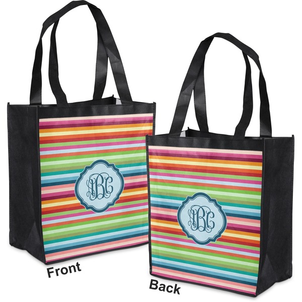 Retro Horizontal Stripes Grocery Bag - Apvl