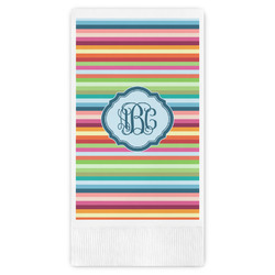 Retro Horizontal Stripes Guest Napkins - Full Color - Embossed Edge (Personalized)