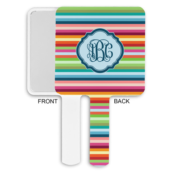 Retro Horizontal Stripes Hand Mirrors - Approval