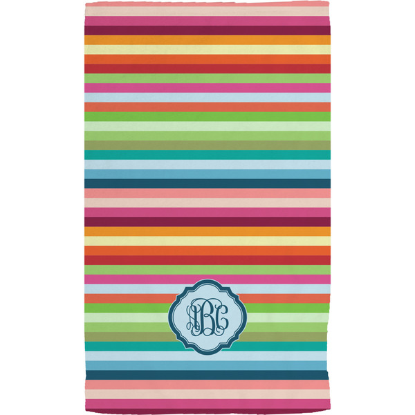 Retro Horizontal Stripes Hand Towel (Personalized) Full