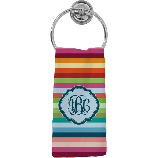 Custom Retro Horizontal Stripes Hand Towel - Full Print (Personalized)