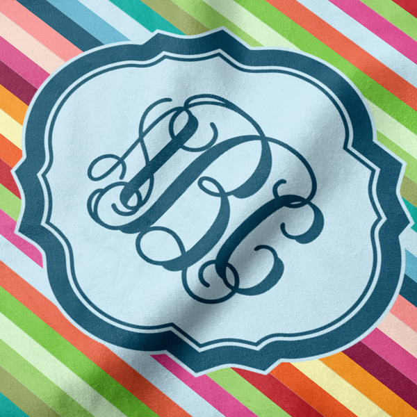 Retro Horizontal Stripes Hooded Baby Towel- Detail Close Up