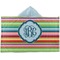 Retro Horizontal Stripes Kids Hooded Towel (Personalized)