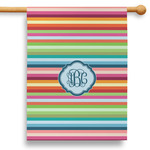 Retro Horizontal Stripes 28" House Flag (Personalized)