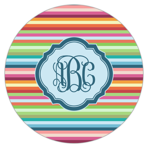Retro Horizontal Stripes Icing Circle - Medium - Single
