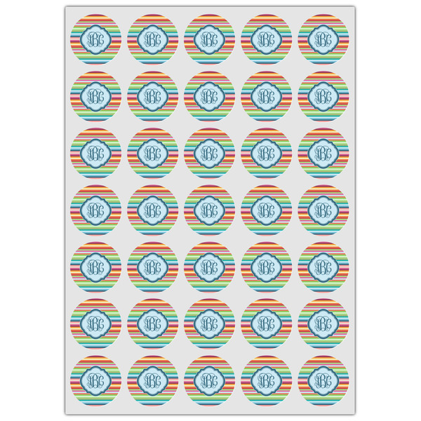 Retro Horizontal Stripes Icing Circle - XSmall - Set of 35