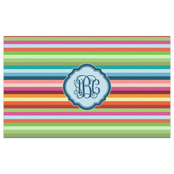 Retro Horizontal Stripes Indoor / Outdoor Rug - 3'x5' - Front Flat